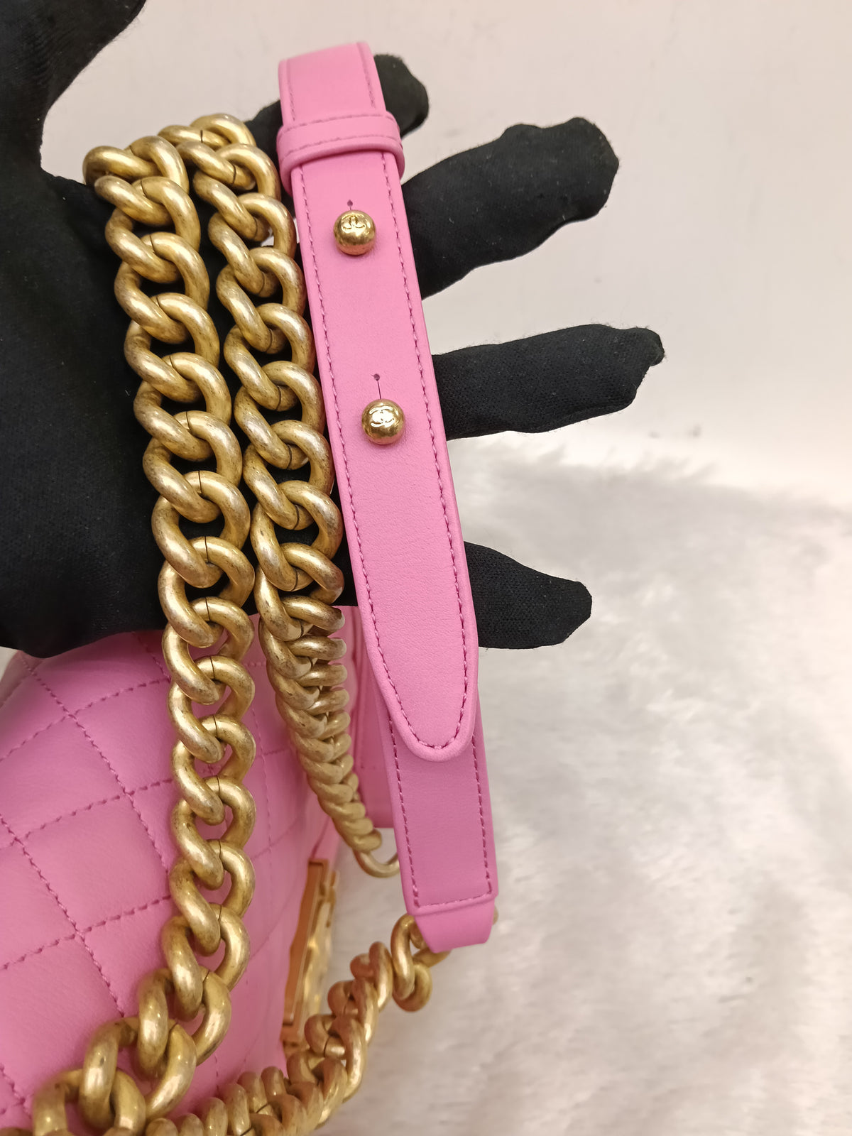 Chanel Boy 25 Lamb Pink GHW #26