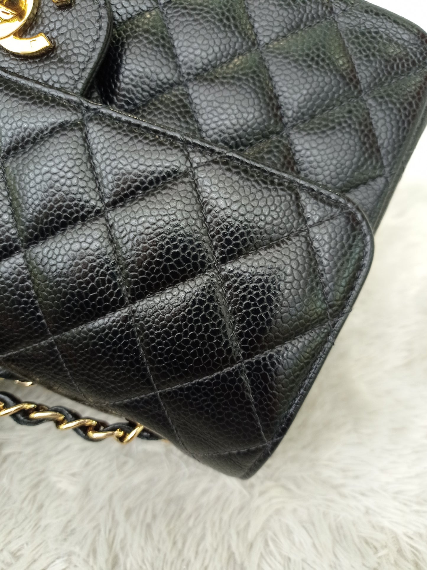 Chanel Small Caviar Black GHW DF #9
