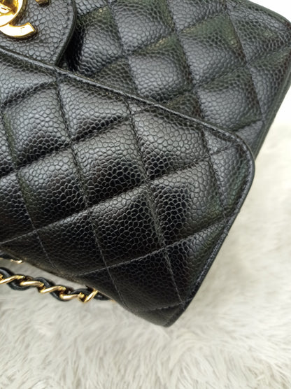 Chanel Small Caviar Black GHW DF #9