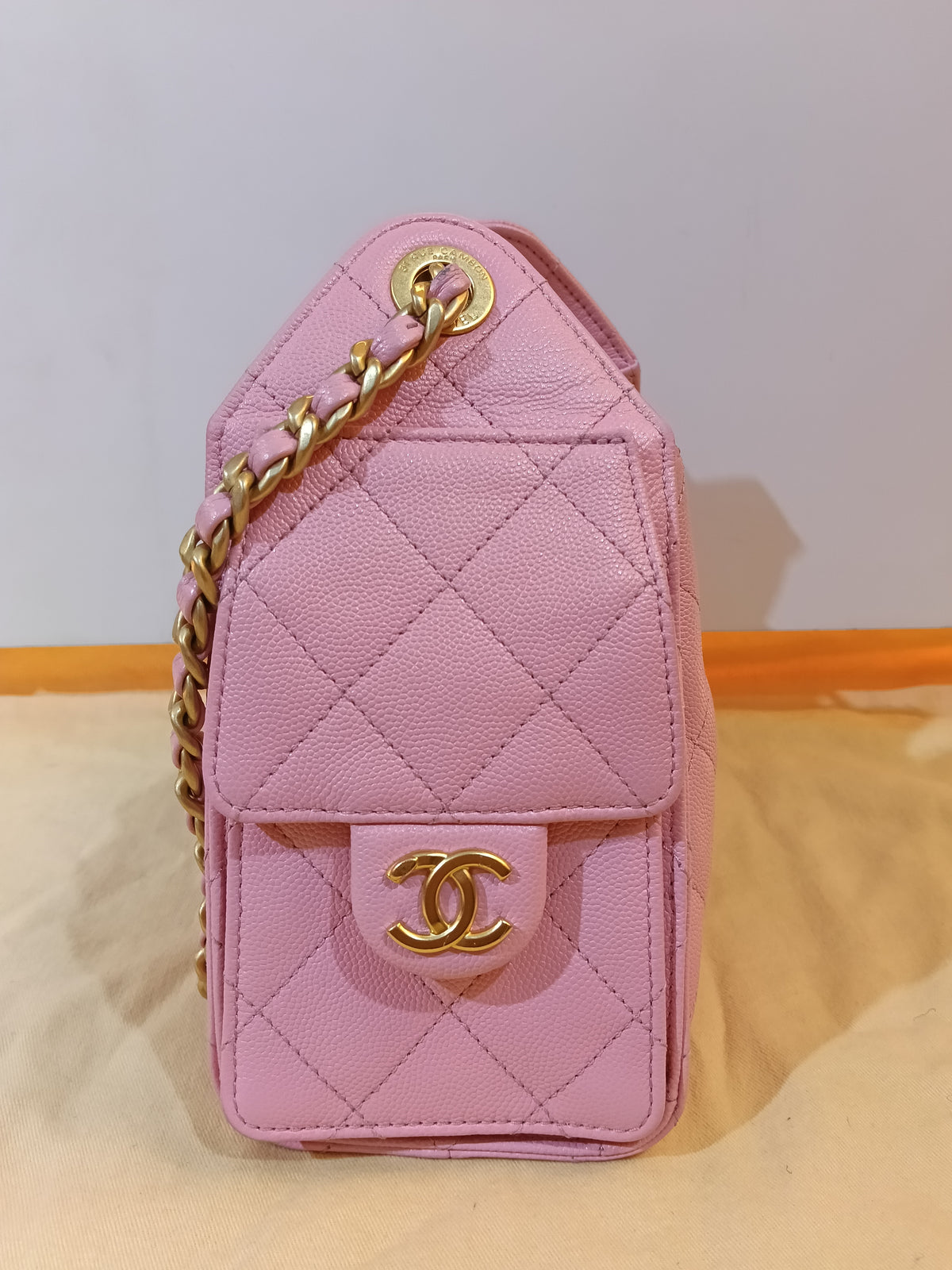 Chanel C25 Mini Caviar Pink Barbie GHW (CHIP)
