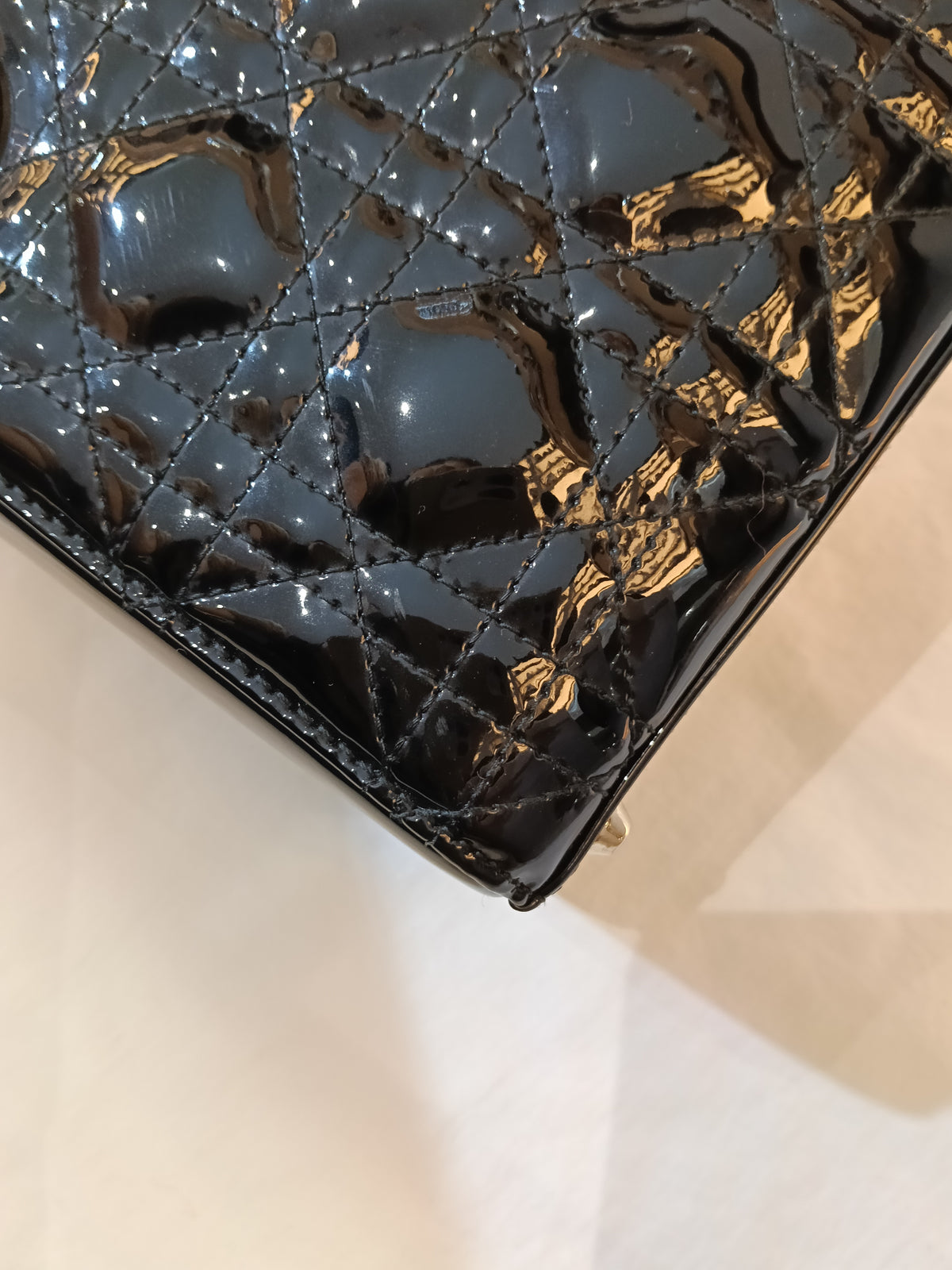 Lady Dior Mini Patent Black GHW 2016