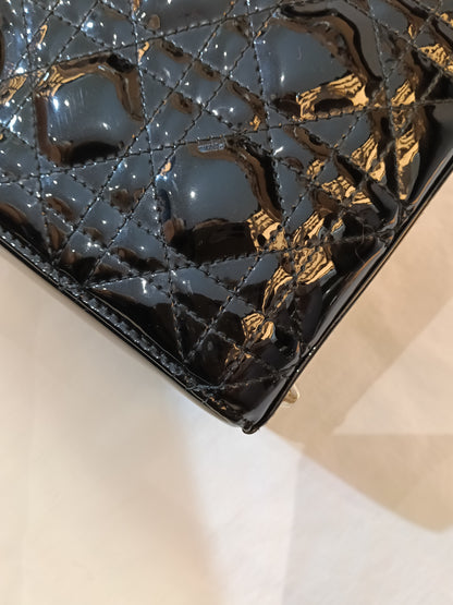 Lady Dior Mini Patent Black GHW 2016