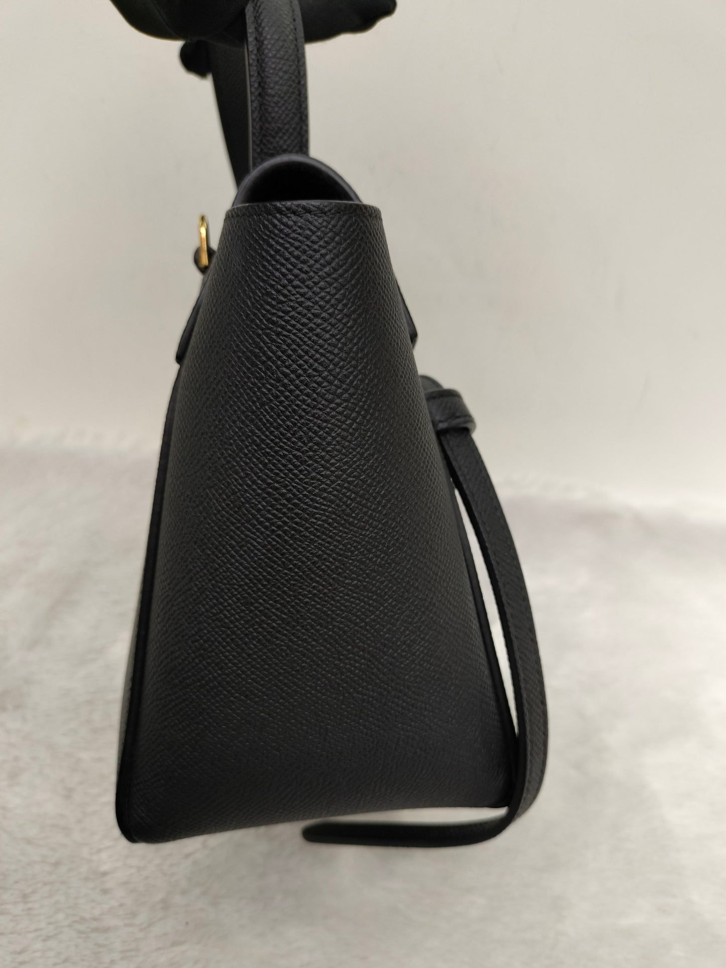 Celine Nano Belt Grained Black GHW 2018