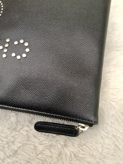 Chanel O'Case Deauville Medium Caviar Studded Black SHW #25