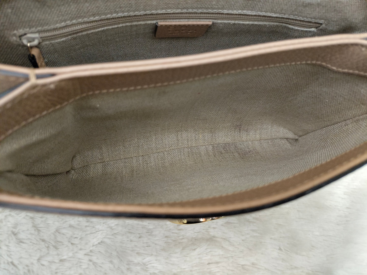 Gucci Interlocking Top Handle Beige GHW