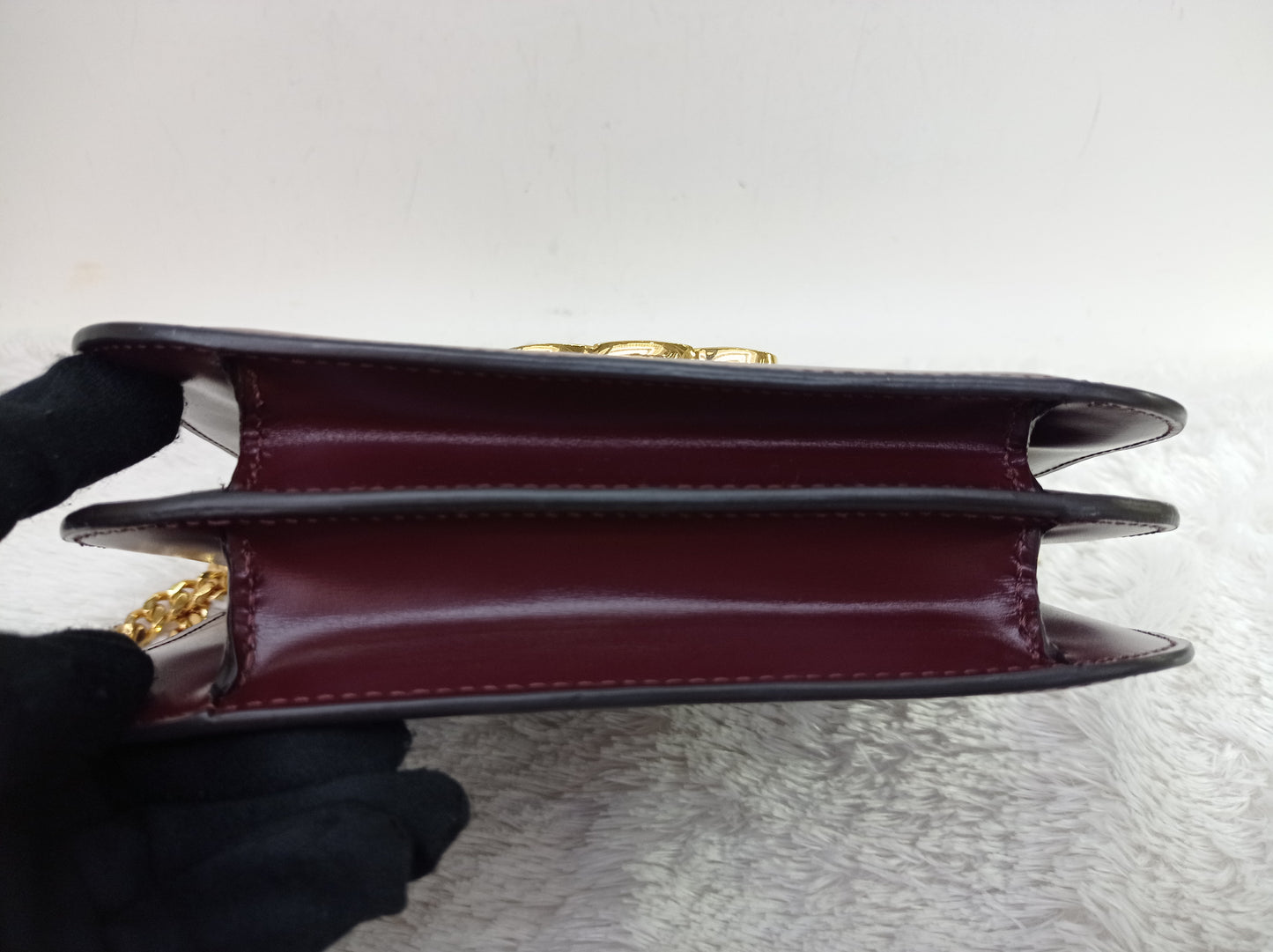 Celine Triomphe College Calfskin Dark Burgundy GHW 2023