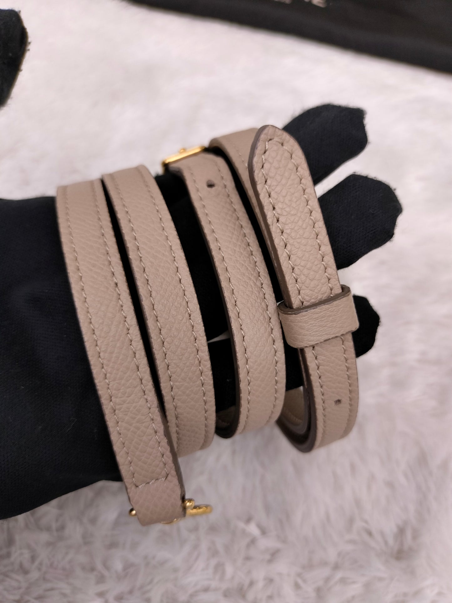 Celine Pico Belt Grained Taupe GHW 2021