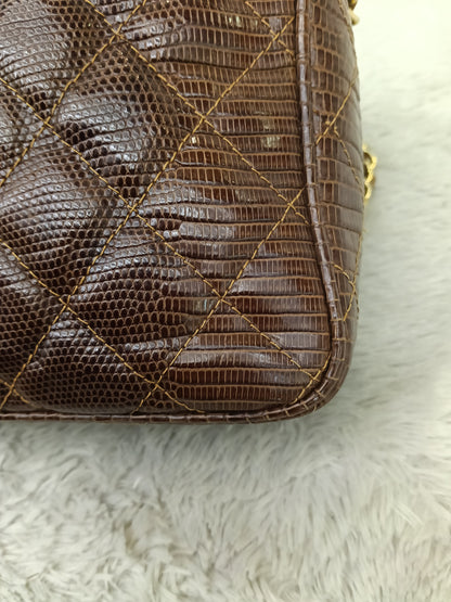 Chanel Camera Tassel Lizard Brown GHW #0