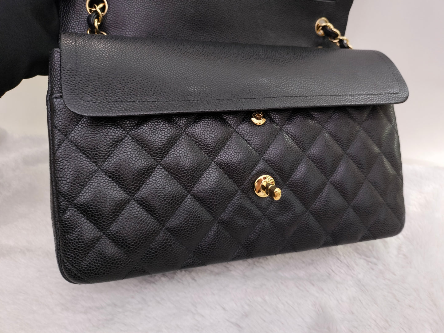 Chanel Jumbo Caviar Black GHW DF #21
