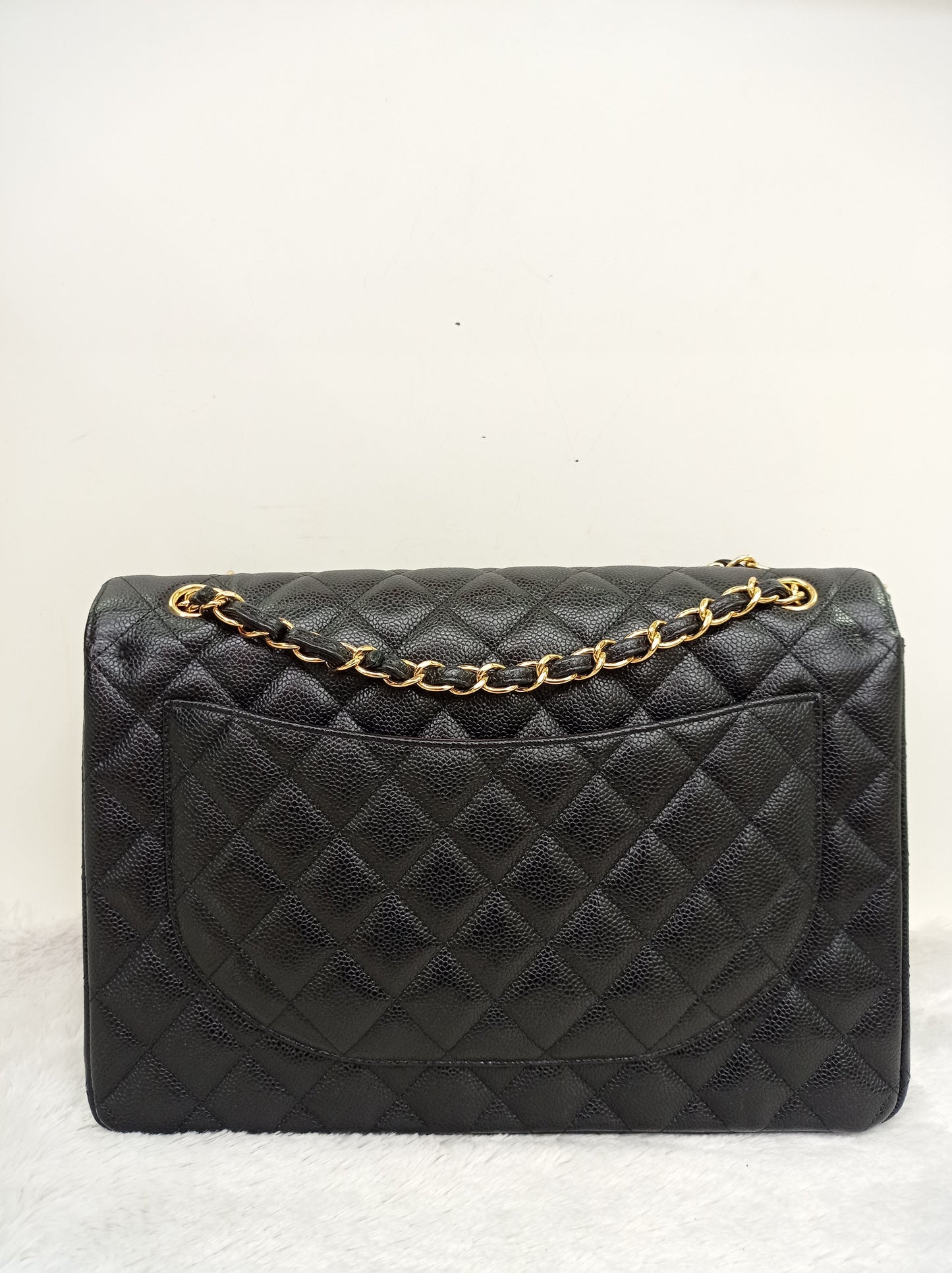 Chanel Maxi Caviar Black GHW DF #24