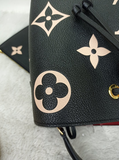 LV Neo Noe MM Monogram Empreinte Noir Creme (CHIP)