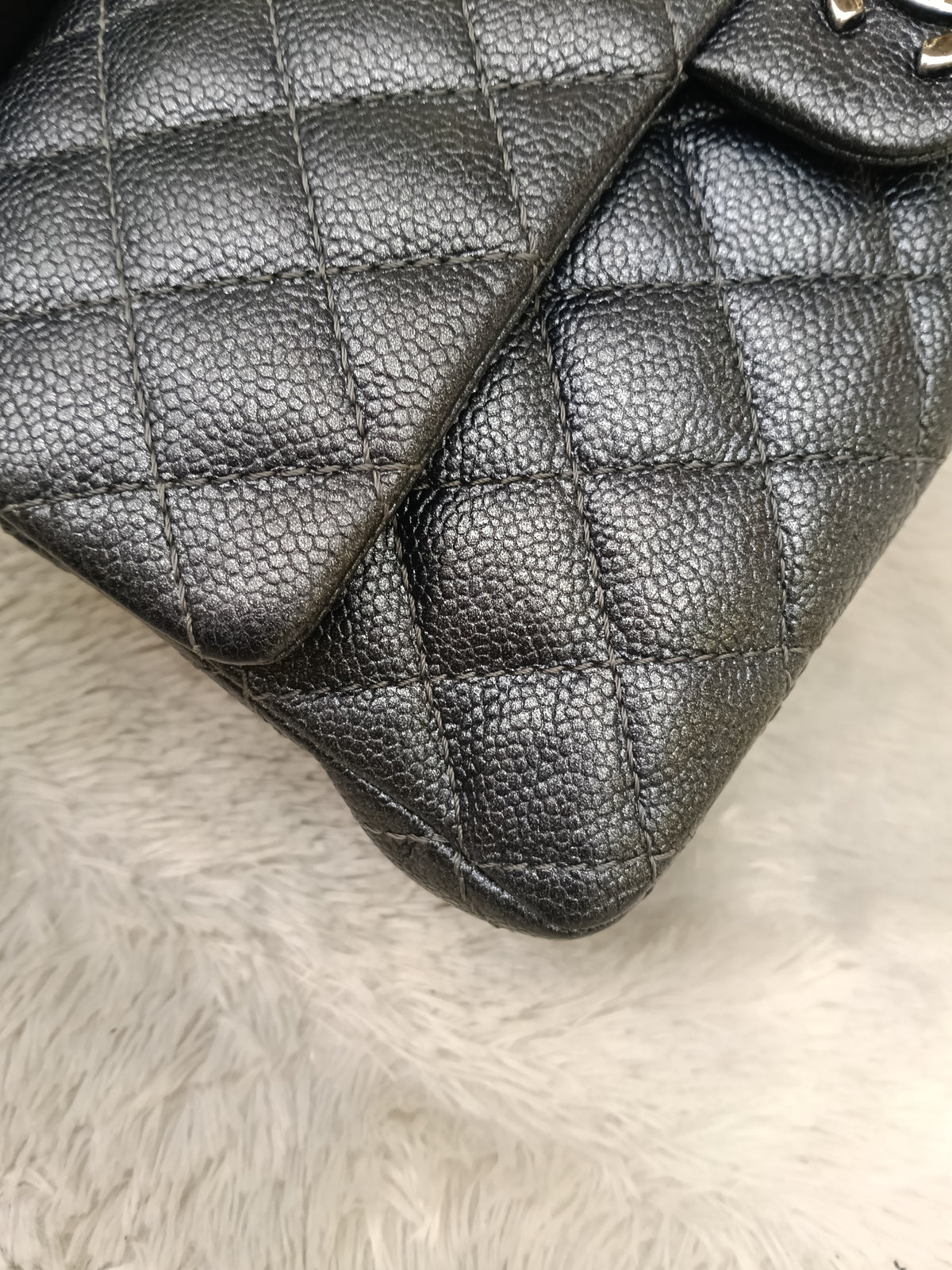 Chanel Medium Caviar Charcoal RHW DF #20