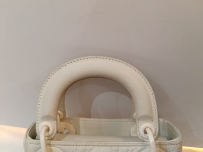 Lady Dior Mini Cannage Ultra Matte White 2020