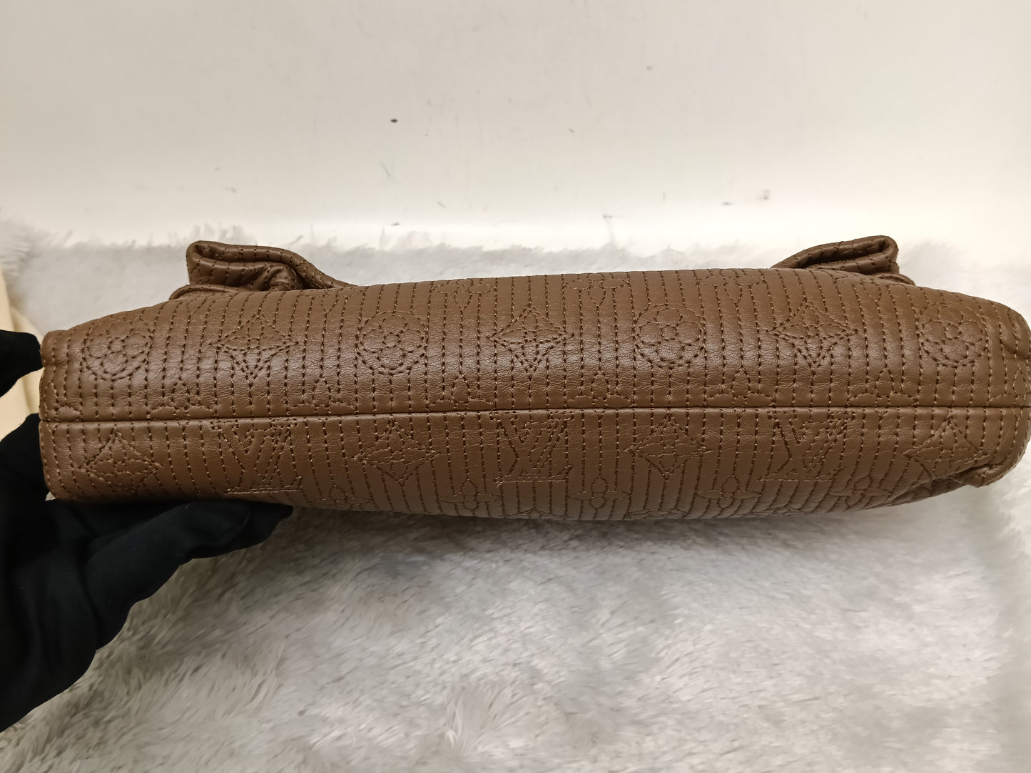 LV Altair Clutch Monogram Jacquard Brown 2012
