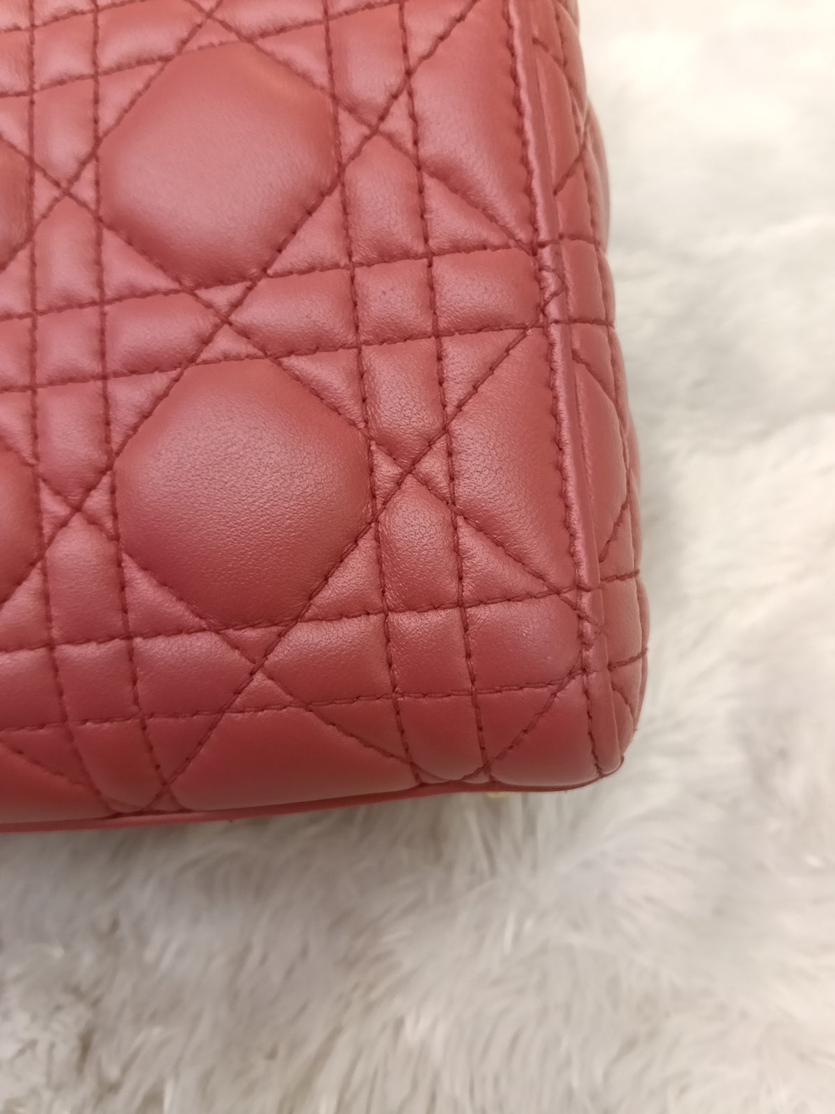 Lady Dior Mini Lamb Pink GHW 2019