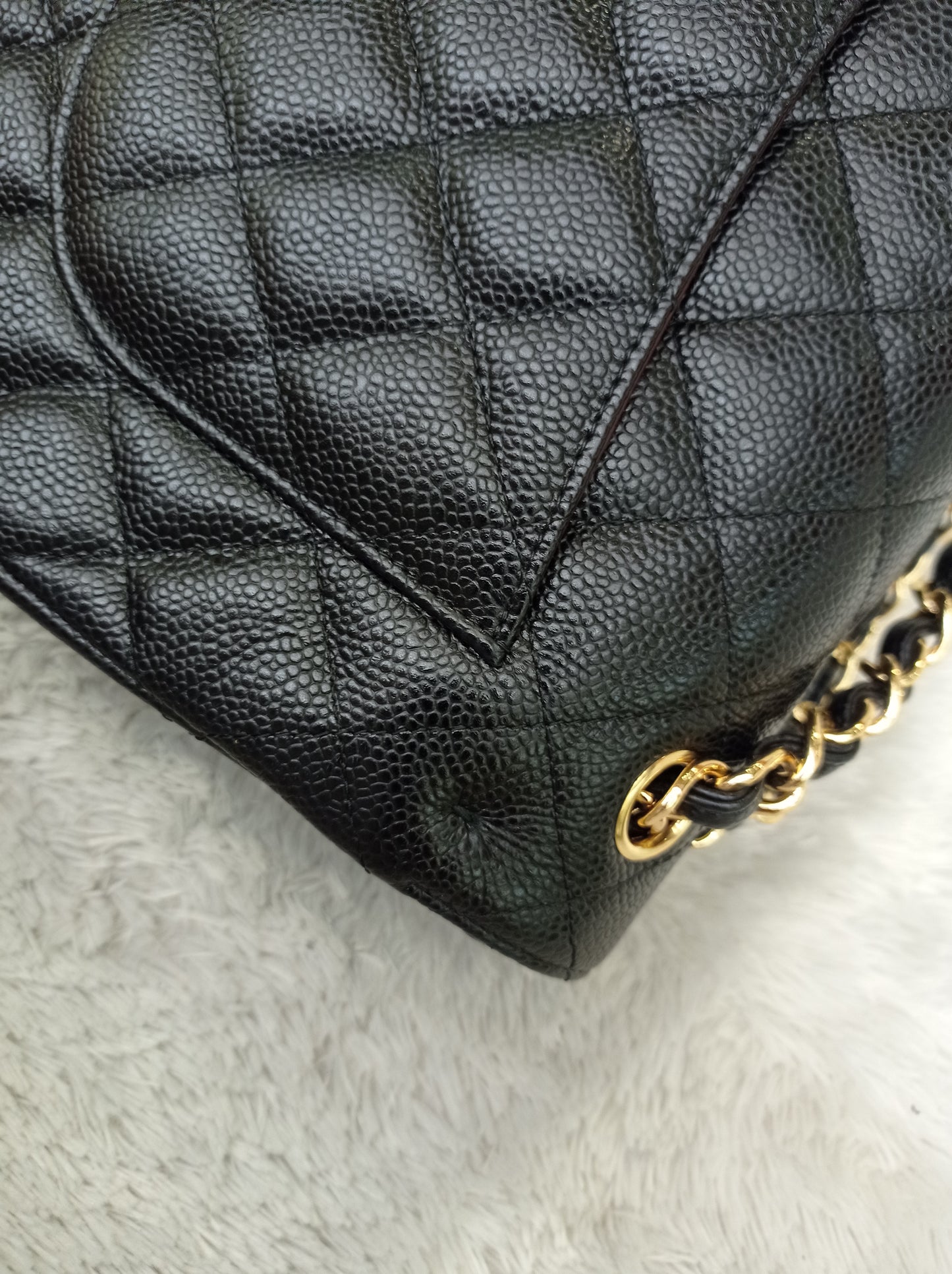 Chanel Jumbo Caviar Black GHW DF #24