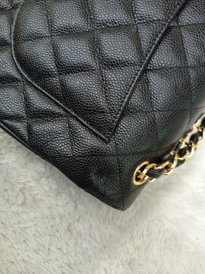 Chanel Jumbo Caviar Black GHW DF #24
