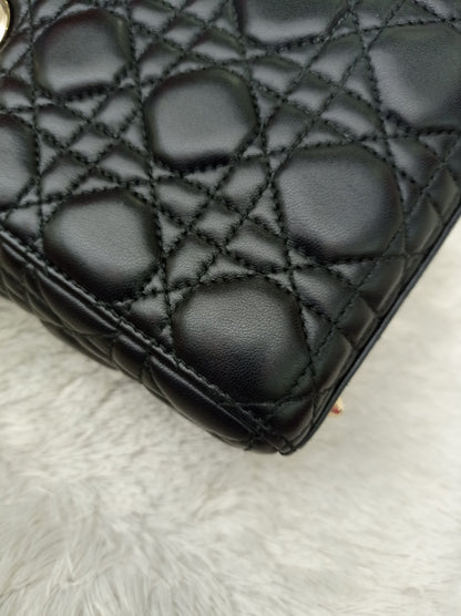 Lady Dior Small Lamb Black GHW 2018