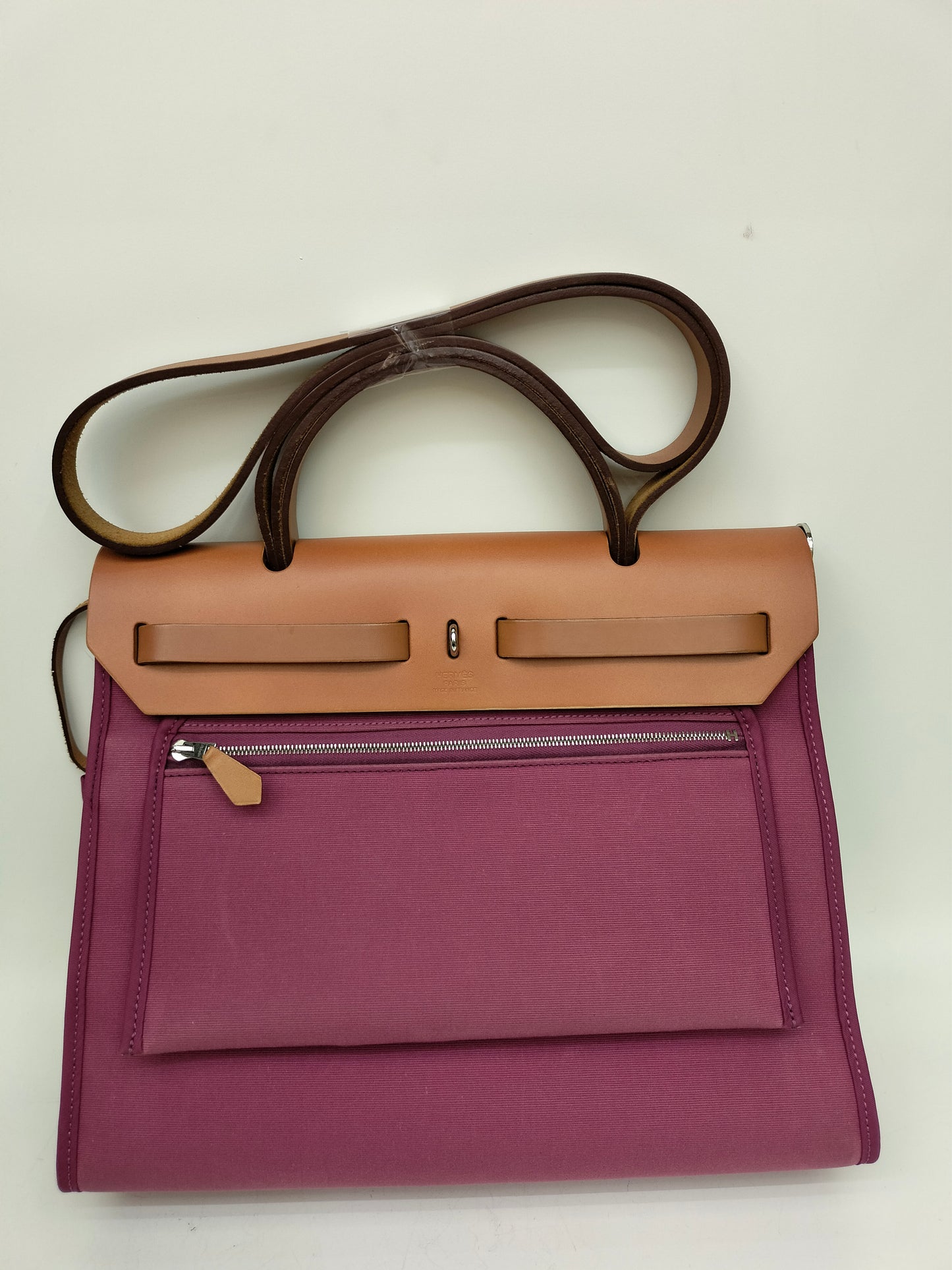 HB31 Zip Canvas Rose Purple Flap Brown PHW #R square