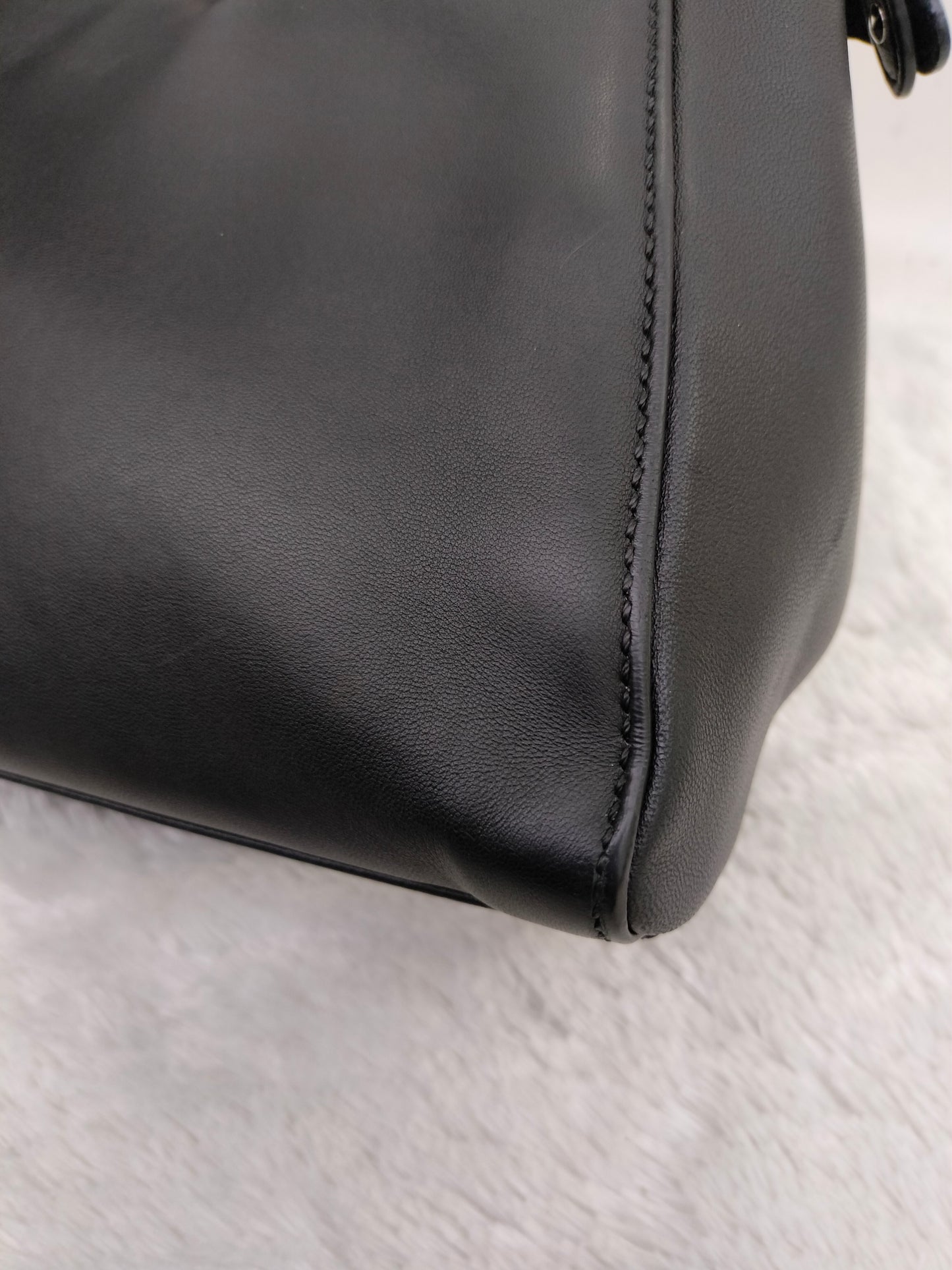 Fendi Peekaboo Iconic Mini Black SHW Pink Enamel