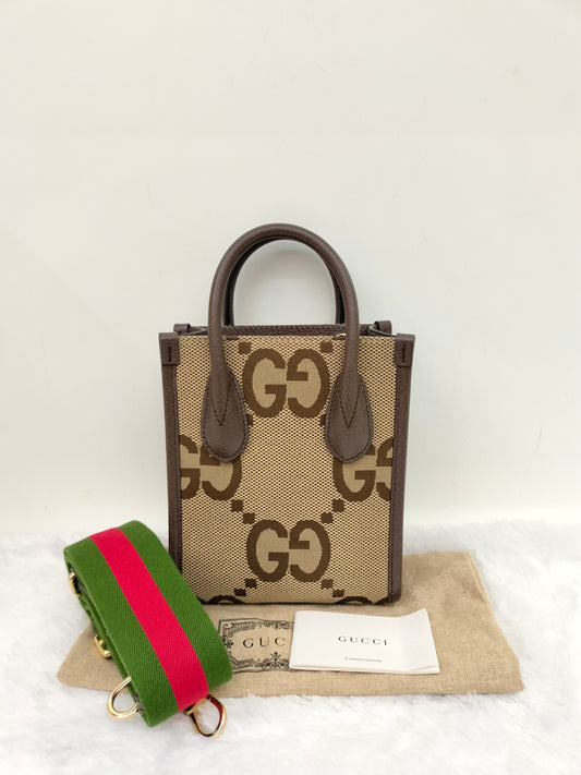 Gucci Vertical Mini Tote Brown GHW