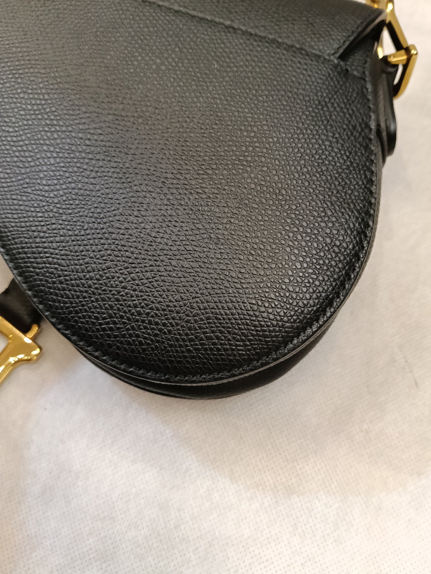 Dior Saddle Mini Grained Black GHW 2019