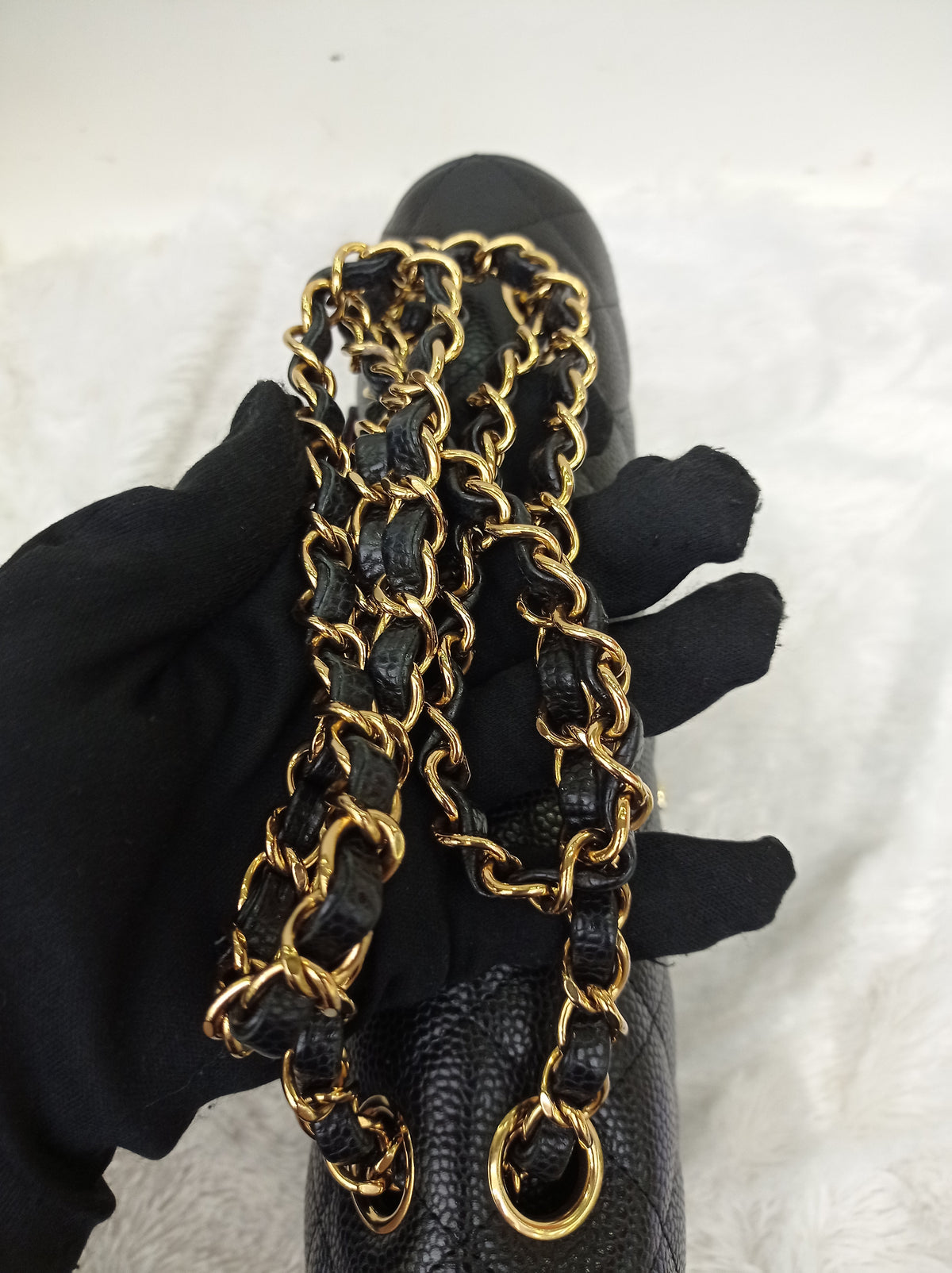 Chanel Medium Caviar Black GHW DF (CHIP)