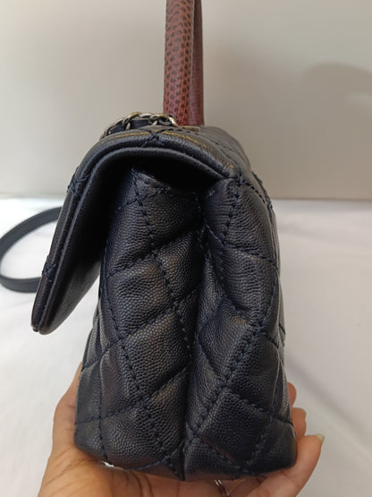 Chanel Coco Handle Small Caviar Dark Navy RHW #21