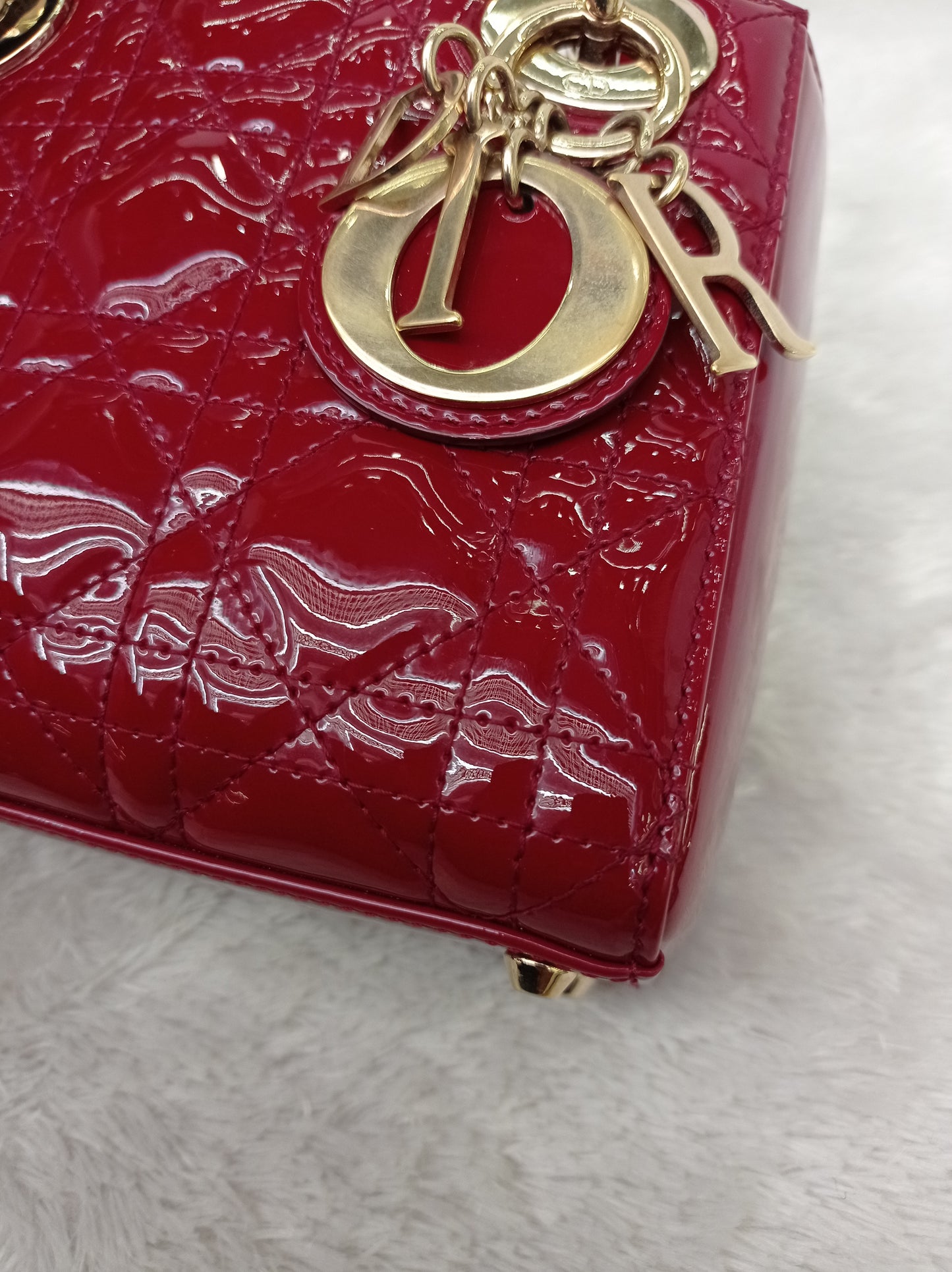 Lady Dior Mini Patent Red GHW 2018
