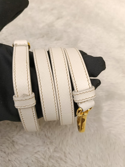 Prada Midollino Canapa Naturale Bianco GHW