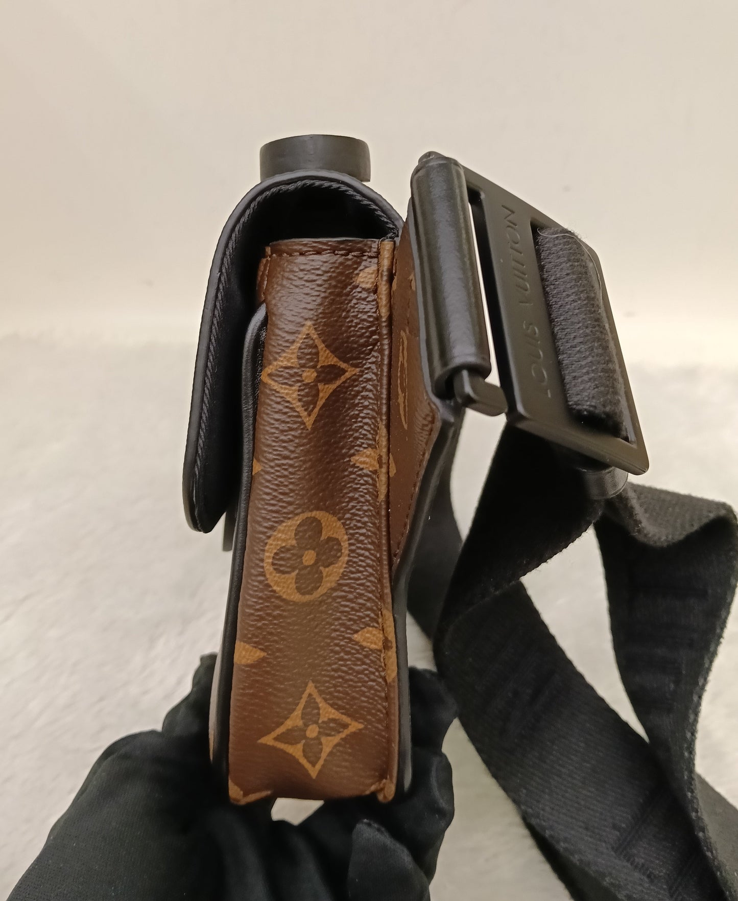 LV S Lock Waist Bag Monogram Macassar (CHIP)