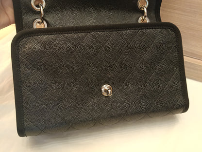 Chanel Top Handle Seasonal Flap Caviar Black SHW #25