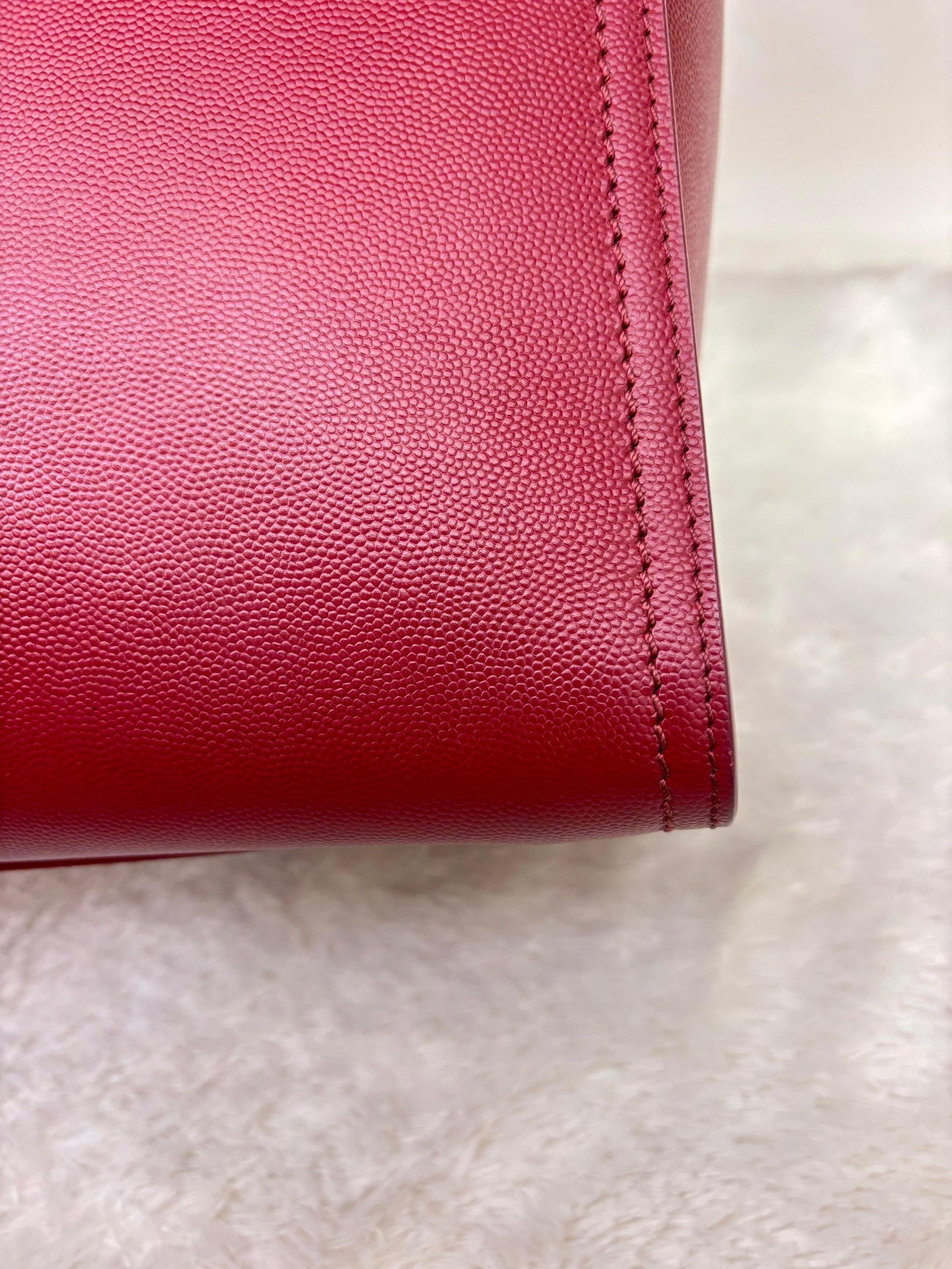 Chanel Deauville Small Caviar Studded Burgundy GHW #26