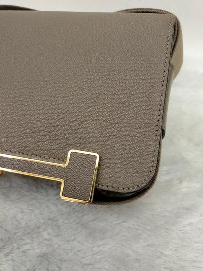Hermes Geta Chevre Etoupe GHW #U
