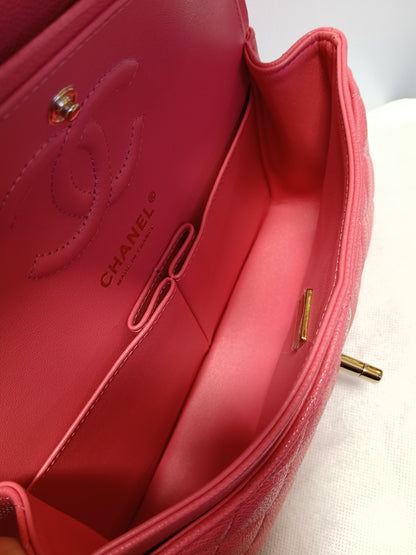 Chanel Small Caviar Pink GHW DF (CHIP)