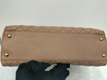 Chanel Coco Handle Large Caramel Handle Lizard GHW #24