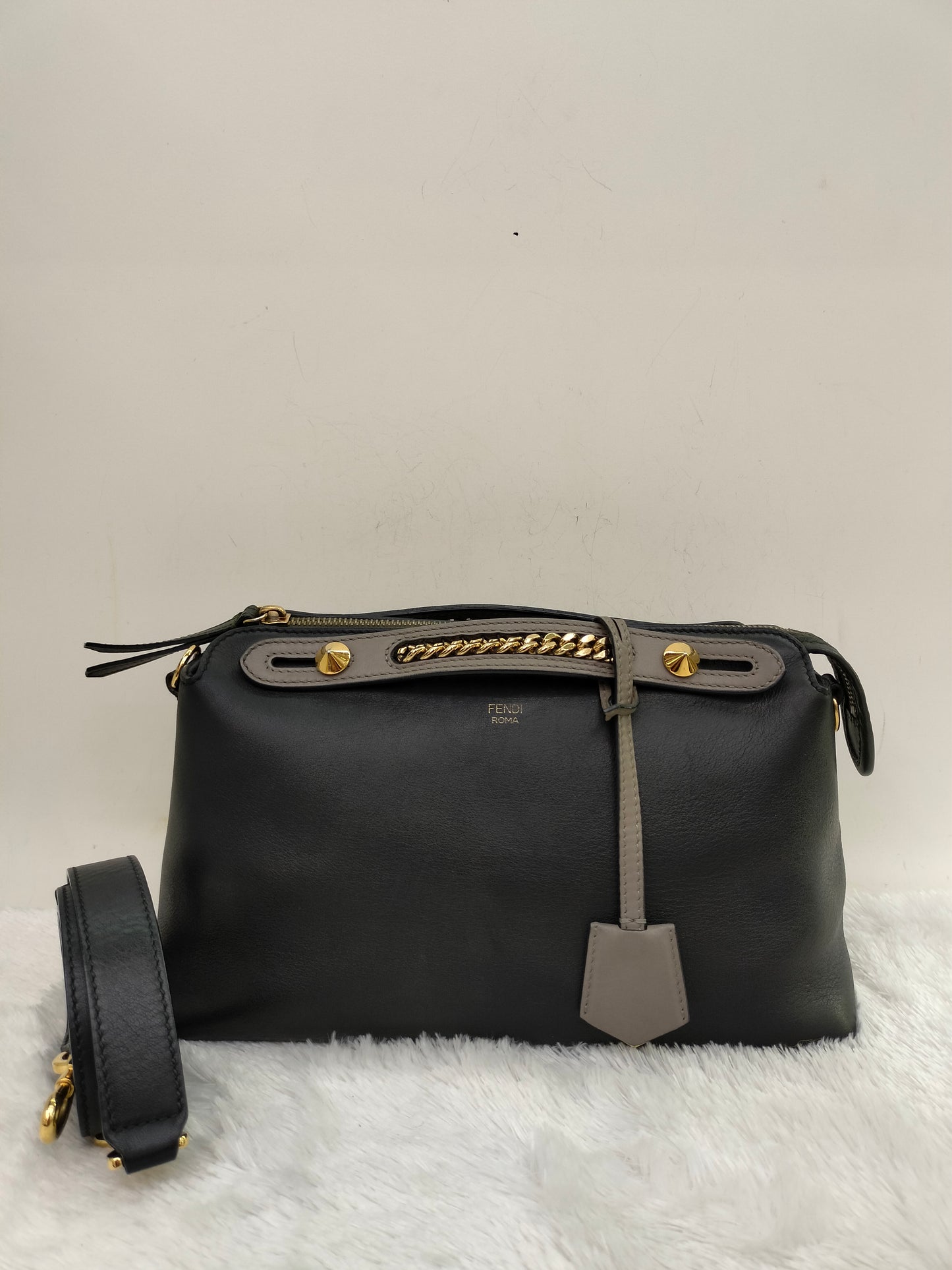 Fendi BTW Medium Black Chain GHW