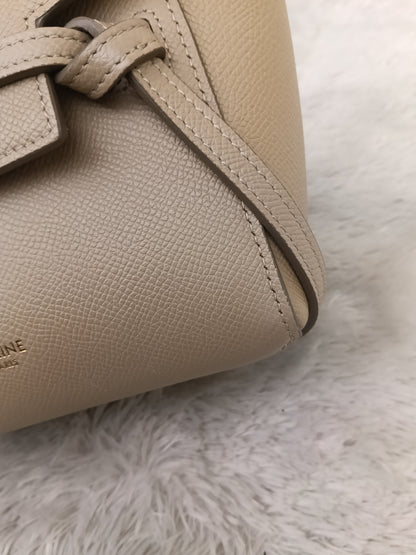 Celine Pico Belt Grained Light Taupe GHW 2020