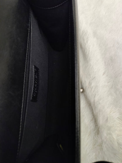 Chanel Boy 25 Lamb Black RHW #24