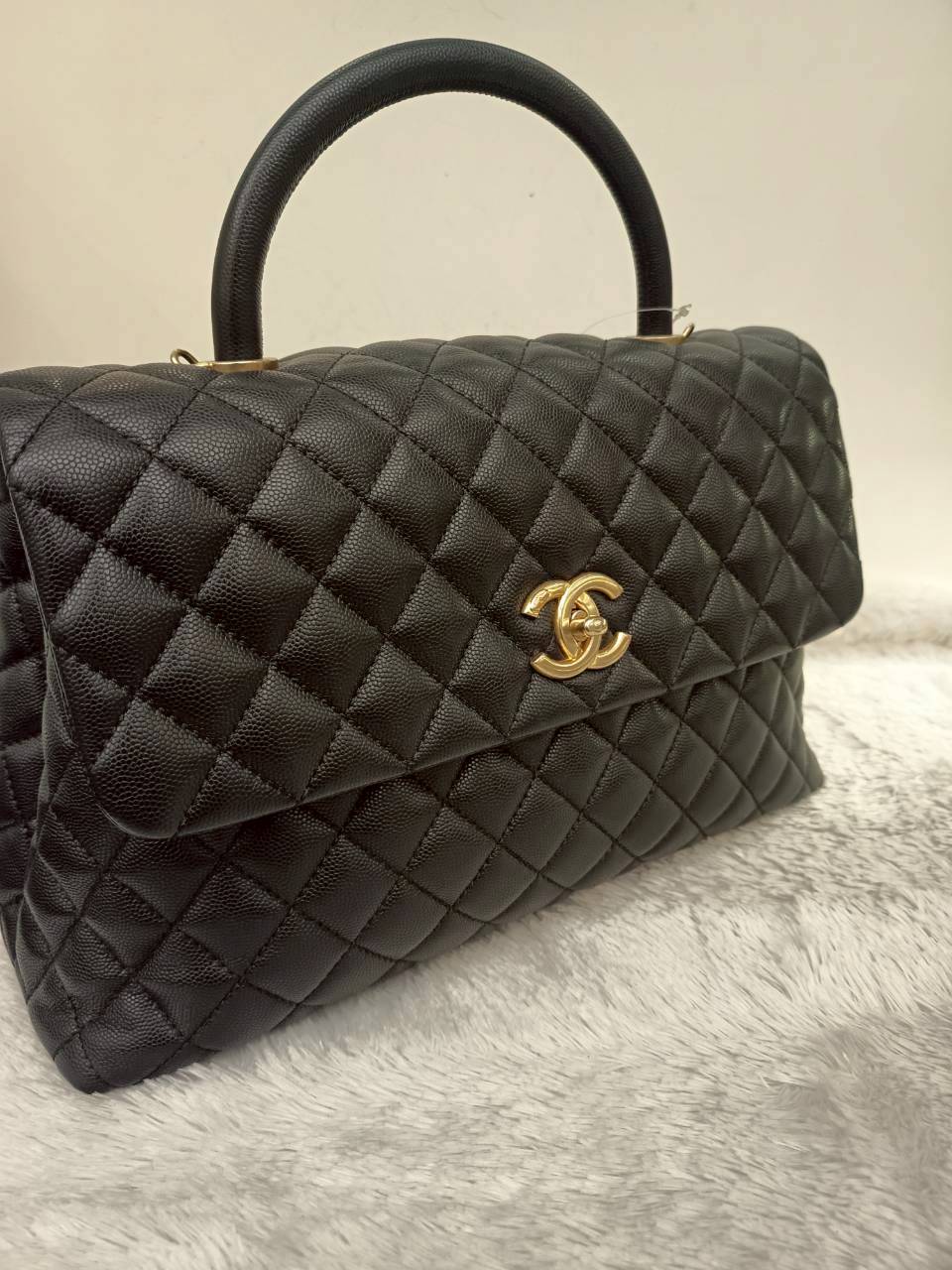 Chanel Coco Handle Large Caviar Black GHW #24