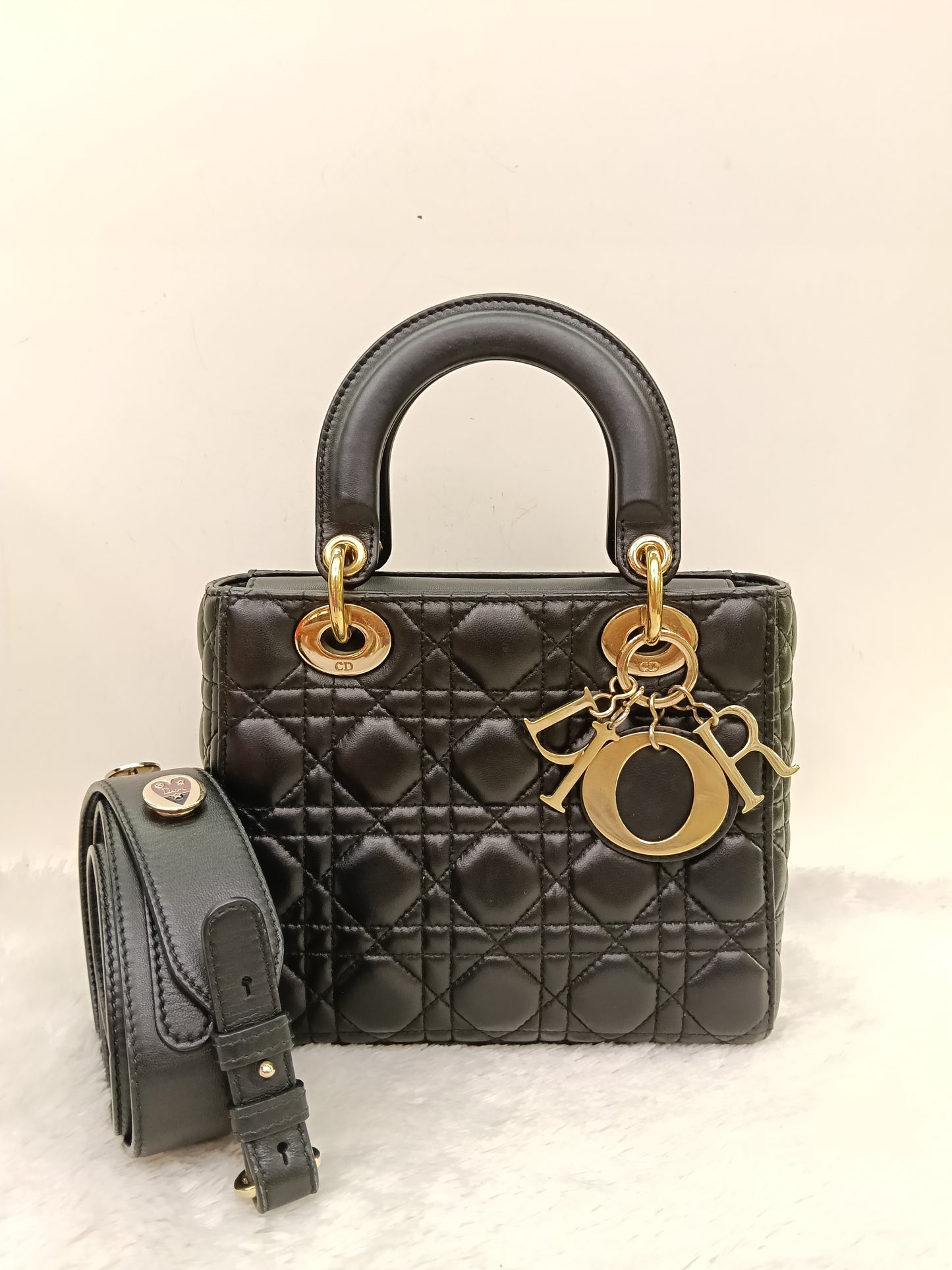 Lady Dior Small Lamb Black GHW 2018