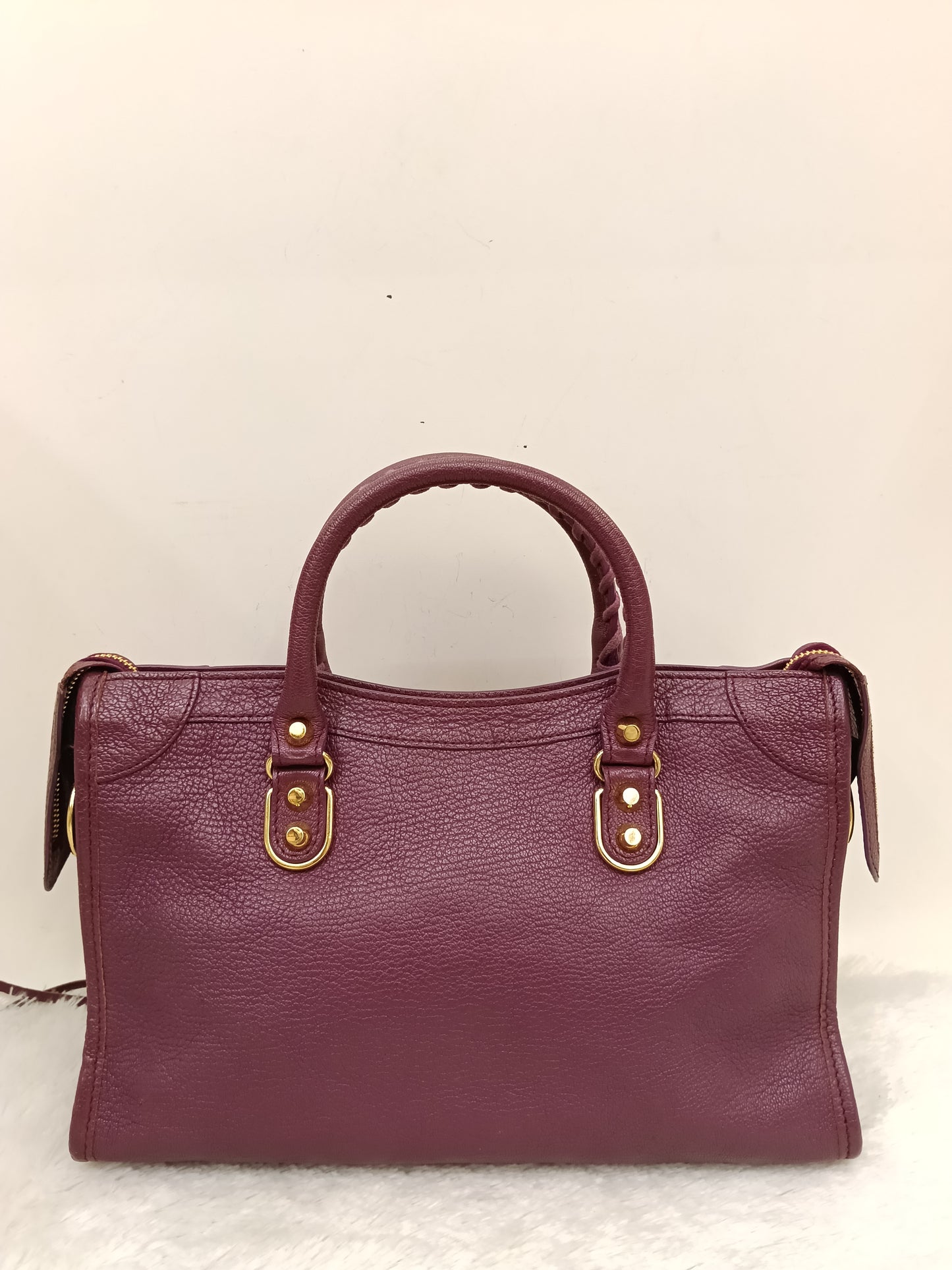 Balenciaga Small City Edge Prune GHW 2017