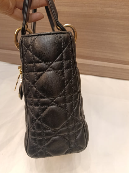 Lady Dior Small Lamb Black GHW 2019