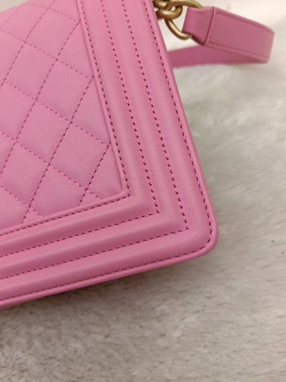 Chanel Boy 25 Lamb Pink GHW #26