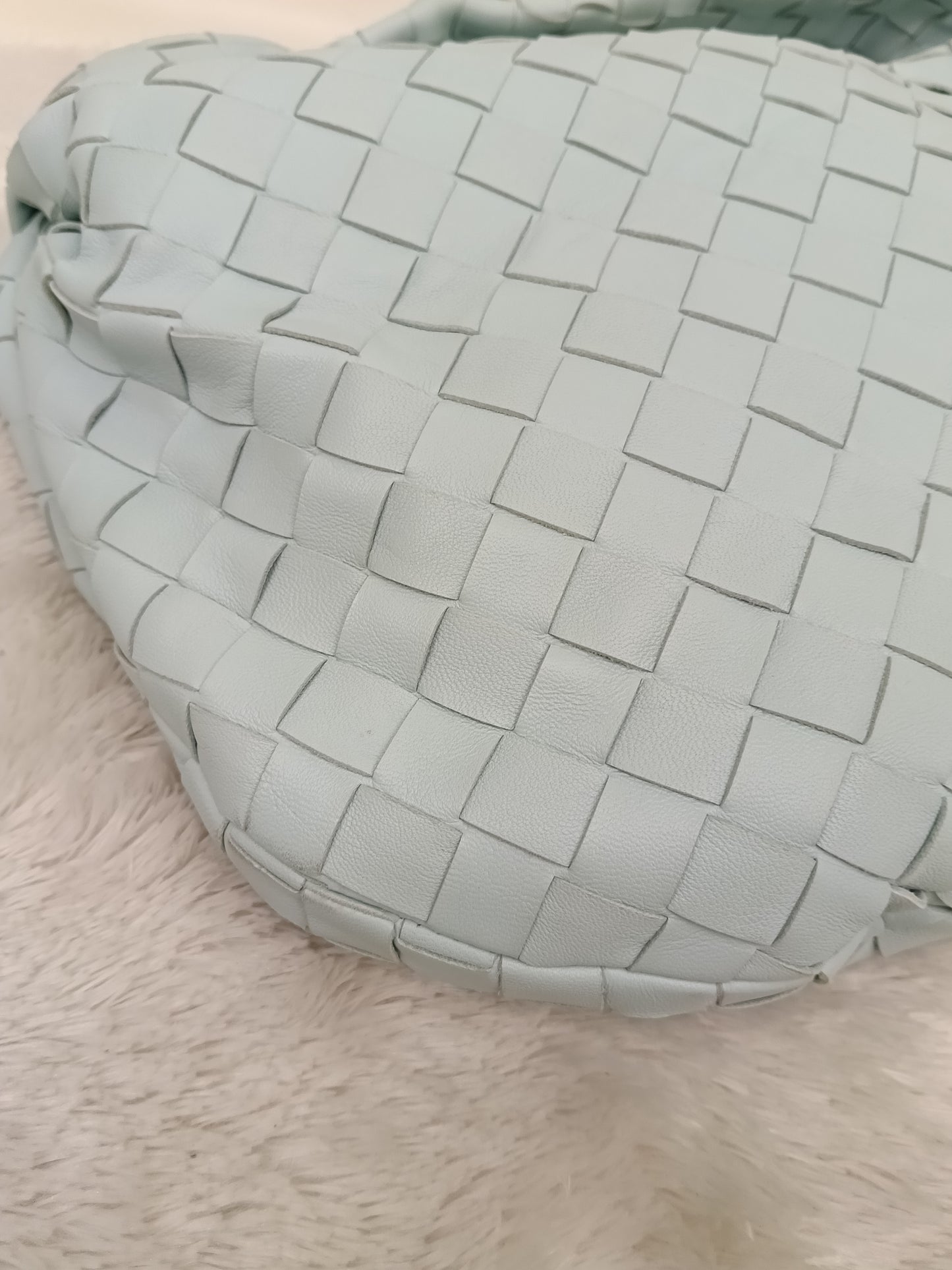 Bottega Veneta Teen Jodie Light Blue GHW