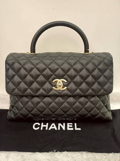 Chanel Coco Handle Large Caviar Black GHW #24