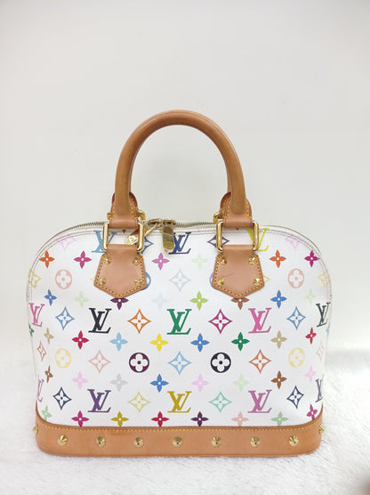 LV Alma PM Multicolour White