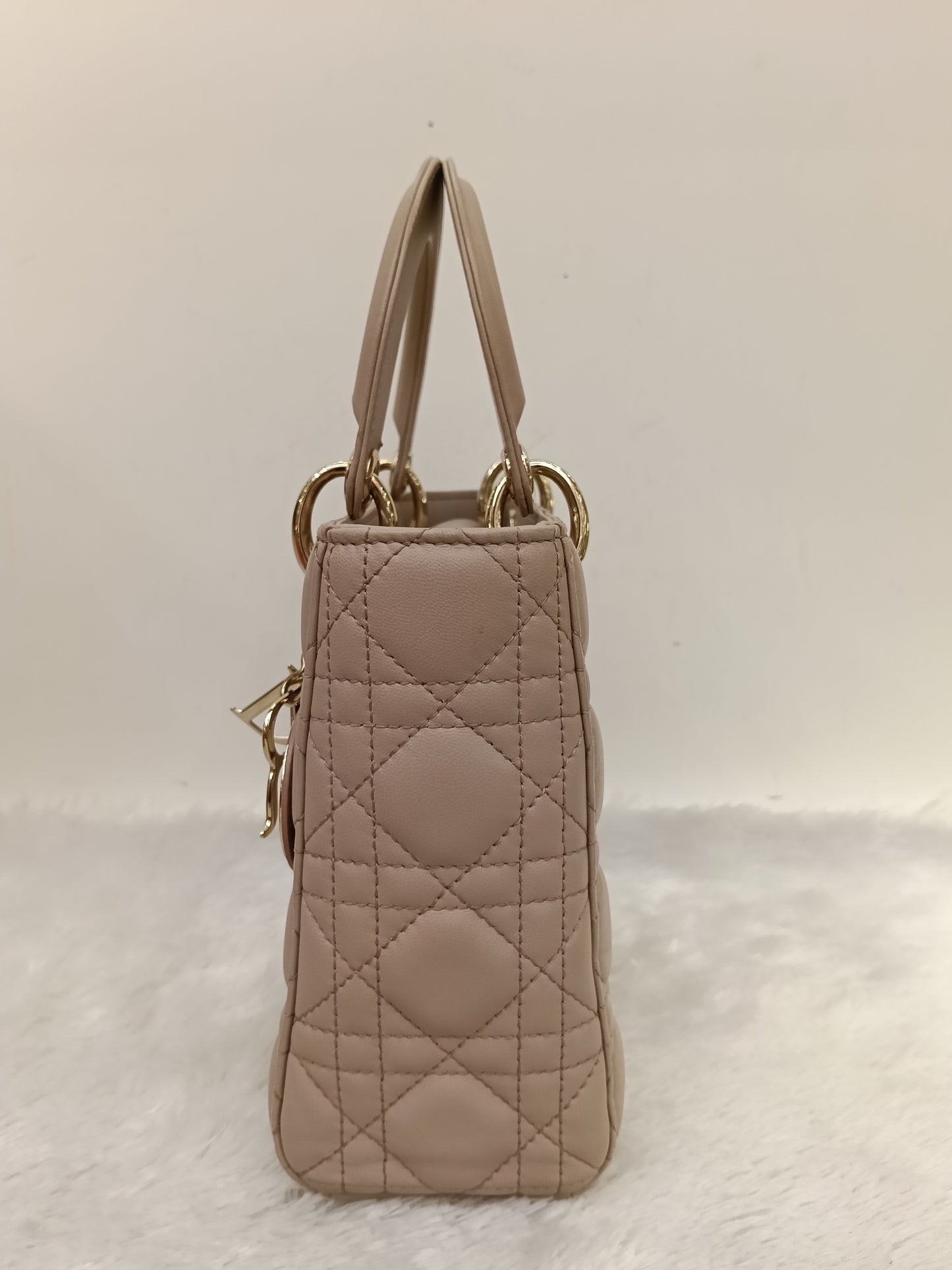 Lady Dior Small Lamb Taupe GHW 2017