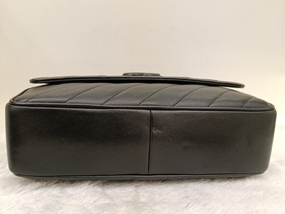 Chanel Jumbo Diagonal Flap Lamb Black GHW #21