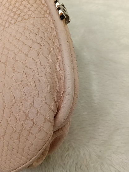 Chanel Timeless Clutch Python Pink Peach SHW #14